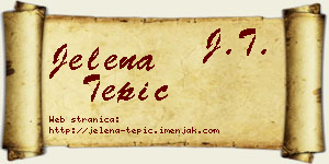 Jelena Tepić vizit kartica